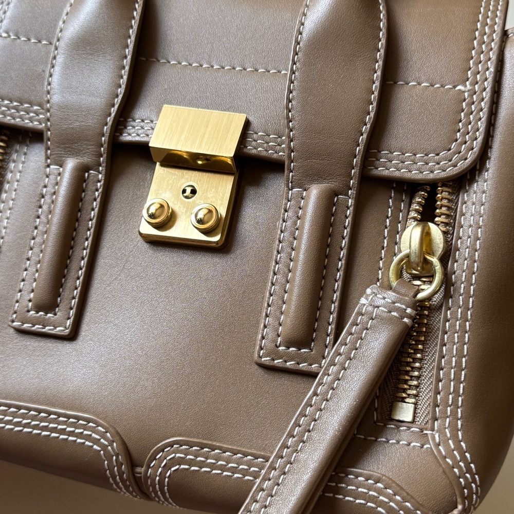 3.1 Phillip Lim Pashli Mini Satchel Taupe/Camel - Picture 3 of 16
